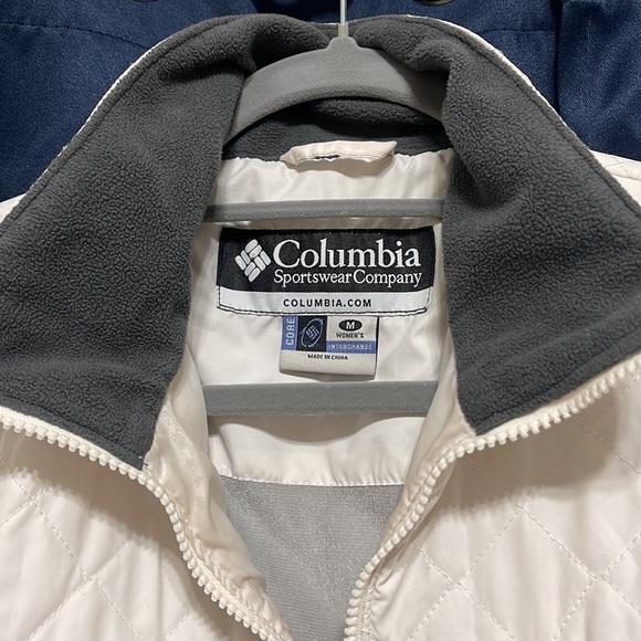 EUC ivory white Columbia sportswear puffer jacket - Picture 8 of 11